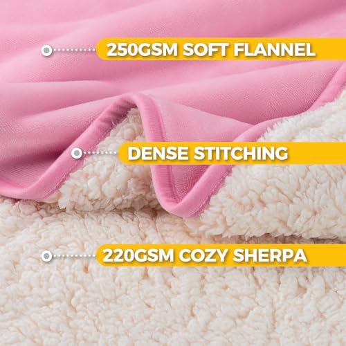 Sunheir Waterproof Blanket for Twin Size Bed - 80"x60" Soft Reversible