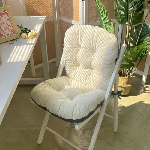 White Seat Cushion - 17 * 17 Inch, Soft Office & Indoor Rocking Chair