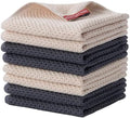 joybest Cotton Kitchen Dish Cloths, 8-Pack Waffle Weave Ultra Soft