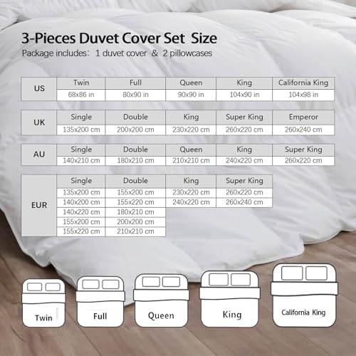 Chic White Cherry Blossom Duvet Cover Japanese Crane Bedding Set Gray