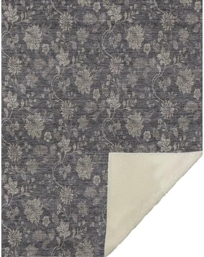 Addison Rugs ASB680 Taupe 50" x 70" Oversized Sherpa Throw Blanket