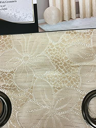 Set of 2 Jolene Jacquard Curtain Panels With Grommets