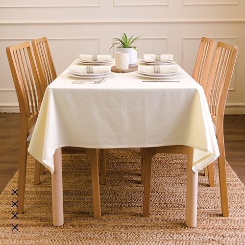Encasa XO Cotton Tablecloth Rectangular 56"x84" Natural