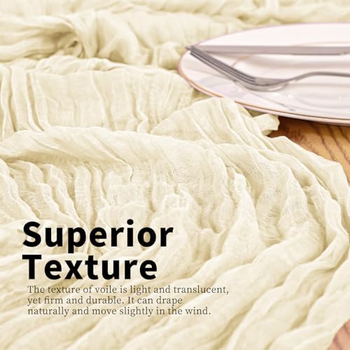 10 Pack Ivory Table Runner 17 x 108inch Cheesecloth Table Runner