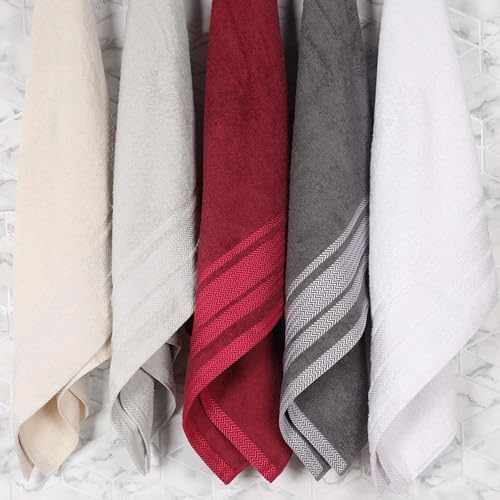 SUPERIOR Cotton 9 Piece Towel Set, Plush Soft Absorbent Towel