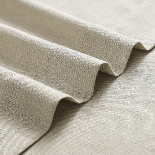 Central Park Sand Semi Sheer Grommet Curtain Linen Blended, 58" Wx108