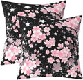 Feelyou Cherry Blossoms Throw Pillow Covers Set of 2 Japanese Style