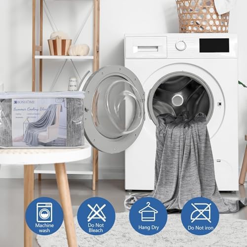CHOSHOME 1 Pack Double Sided Cooling Blanket 90" X 90", 2 Pack Cooling