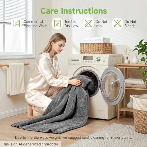 Soft Fuzzy Sherpa Fleece Weighted Blanket for Adults, Grey, 60" x 80"