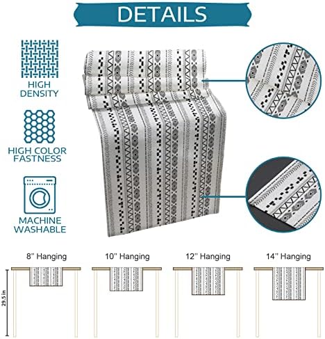 Bohomia Table Mats Set of 4 With Table Runner 90 Inches Long,Cotton