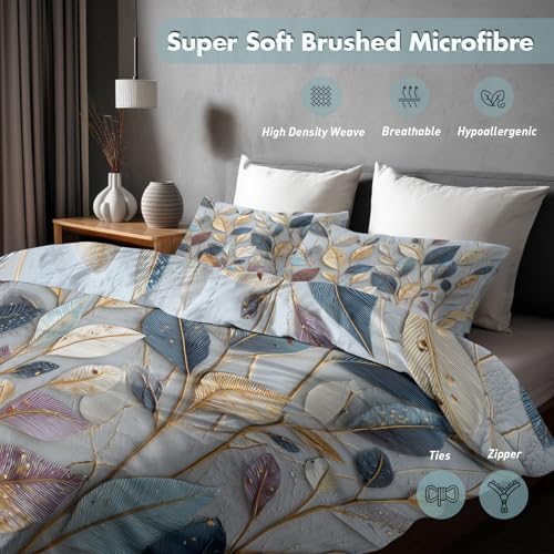 Leaf Duvet Cover King Size 3 Piece