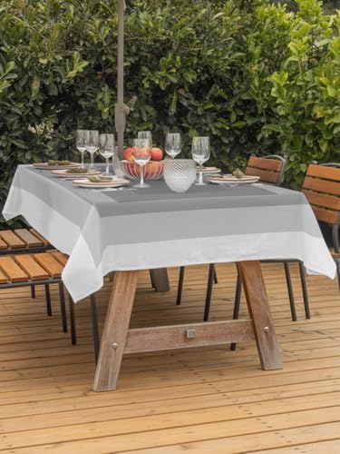 Outdoor Tablecloth with Umbrella Hole, 3D Optical Illusion 60x84