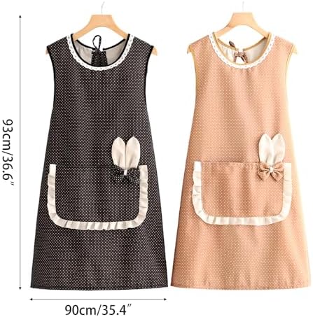 DONGKER Kitchen Apron,2 PCS Adjustable Chef Canvas Work Aprons with