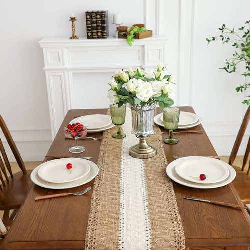 Simple&Opulence Boho Macrame Table Runner - 12 x 90 Inch, Splicing