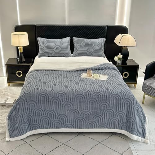 UKELER Sherpa Fleece Blanket 60 × 80 inch, Ultra Soft Twin Size Throw