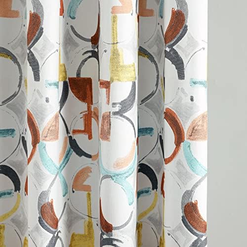 VOGOL Abstract Geometric Blackout Curtains, Grommet Top, 52 x 63, 2