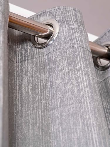 Decorative Grommet Curtains, 360 GSM Poly Cotton Jacquard Fabric