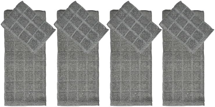 Set of 8, 100% Cotton Window Panel Terry Kitchen Towel - 4 Kitchen