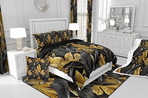 jejeloiu Tropical Leaves Reversible Throw Pillow Covers 22 x 22-Inch