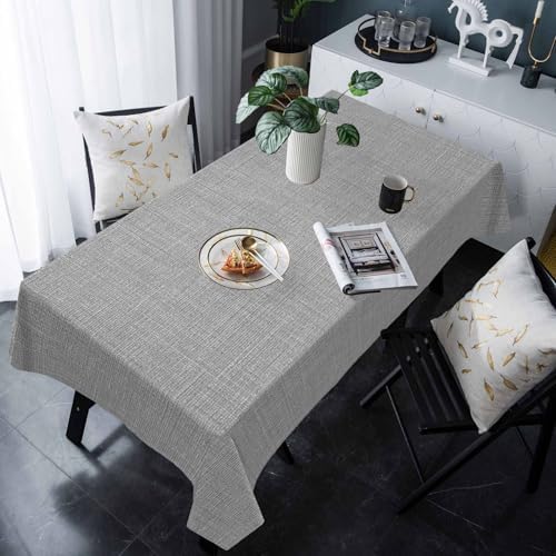 Grey Burlap Texture Tablecloth Rectangle Table Cloth 60x120