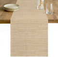 Modern Minimalist Art Table Runners 108 Inches Long, Solid Color Linen