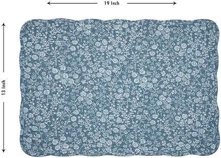 Cloths Quilted Placemats for Dining Table Set of 2, Heat Resistant