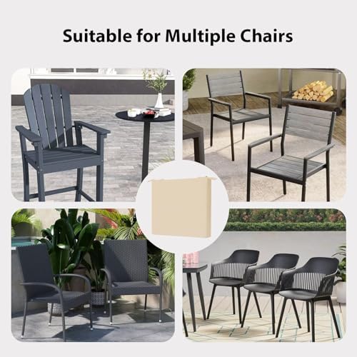 Outdoor Chair Cushions Set of 6, 18.5 x 16 Inch Patio Chair Cushions
