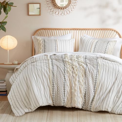 INK+IVY King Comforter Set, Boho Comforters, Breathable Cotton Bed