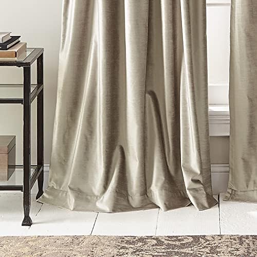DKNY Modern Knotted Velvet Window Curtains for Living Room/Bedroom