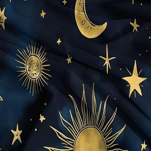 King Duvet Cover Set Hand Drawn Celestial Pattern Simple Soft