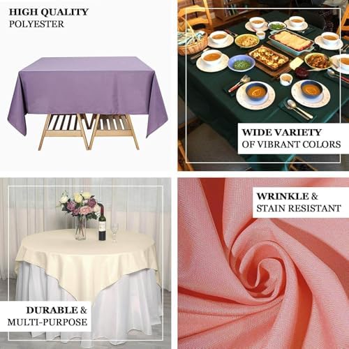 Efavormart 70" Square Linens Silver Wholesale Linens Polyester Square