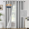 H.VERSAILTEX Chenille Curtains 96 inch Length 2 Panels 100% Blackout