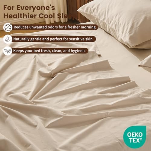 100% Linen Sheet Set King Size Extra Deep Pocket Fits 18-24 Inch