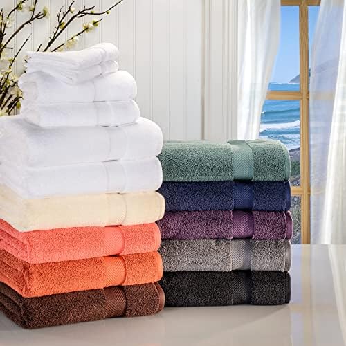 SUPERIOR Zero Twist 100% Cotton Bathroom Towels, Super Soft, Fluffy