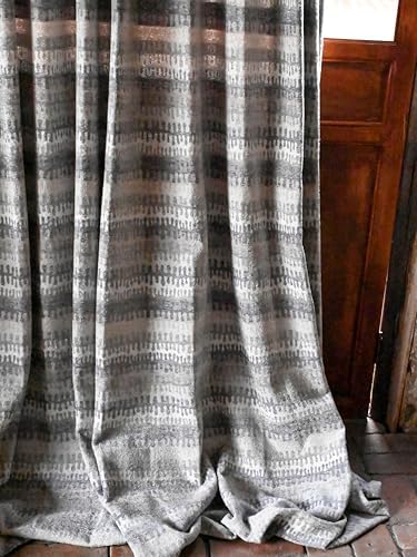 Neutral Farmhouse Curtains for Living Room 72 Inches Long, Rod Pocket