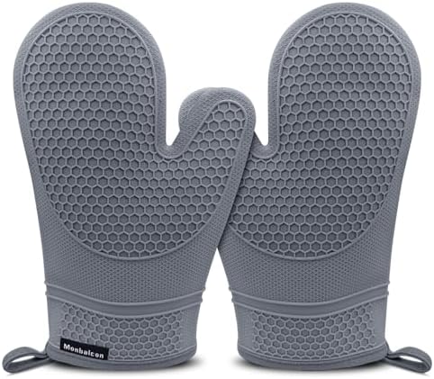 Silicone Oven Mitts Heat Resistant to 500oF - [Ultra Heat Resistant]