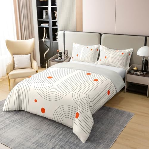 Erosebridal Boho Mid Century 100% Cotton Duvet Cover Queen for Teens