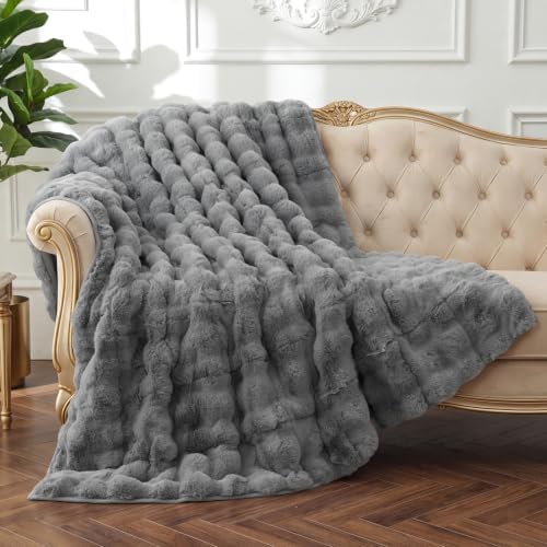 Wemore Fluffy Weighted Blanket for Adults 60" X 80" 15 lbs Queen Size