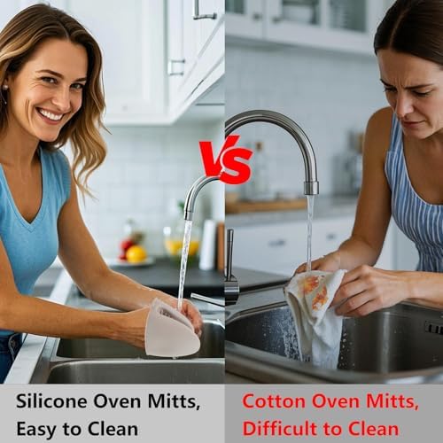 Silicone Oven Mitts Heat Resistant 3 Pair Mini Pot Pinch Grip