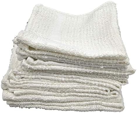 White Cotton Value Washcloths, 12 x 12 in, 60 Pack