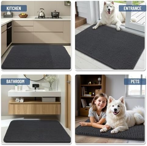 Arotive Luxury Chenille Bathroom Rugs Set, Ultra Soft and Absorbent