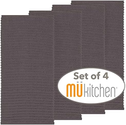 MUkitchen | Ridged Cotton Dish Towels | Absorbent for Cleaning Kitchen