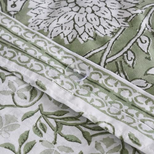 Levtex Home Adare Sage Reversible King Duvet Cover Set (106x94in) with