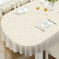 Oval Tablecloth, French Country Printed Oval Table Cloth-60x102 Inch