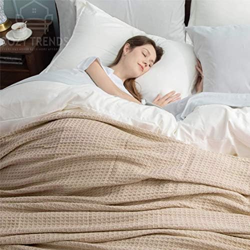Luxurious 100 percent Combed Cotton Waffle Weave Super Soft, Cozy