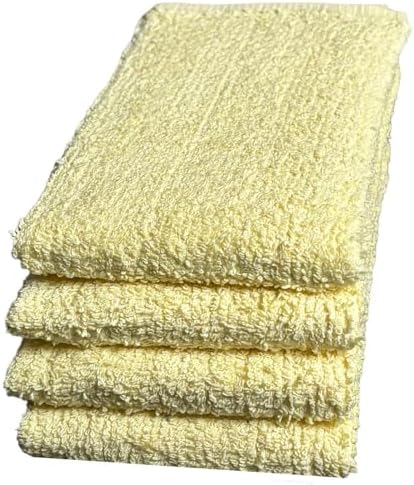 4 Pack, 100% Cotton Ribbed Terry Bar Mop for Kitchen, Highly