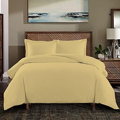 Queen/Full Solid Pattern Duvet Cover with Zipper & Corner Ties 100%
