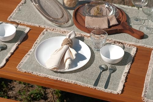 Hausattire Table Runner Cotton Frayed Boho 12x72 Inches | Fall Table