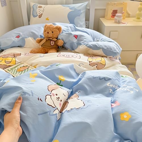 100% Cotton Bedding Duvet Cover Set Soft Floral Bedding Set 4 Piece