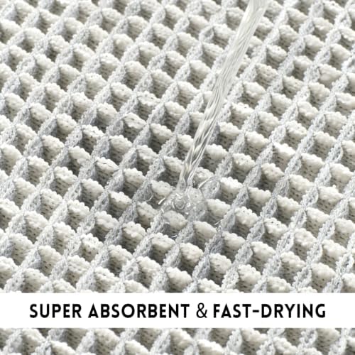 Waffle Bath Mat, 2x6 ft Super Absorbent Bathroom Rug Non Slip Bathroom